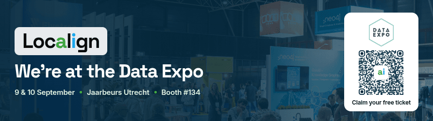 Localign at Data Expo, 9 and 10 September, Jaarbeurs Utrecht, booth 134
