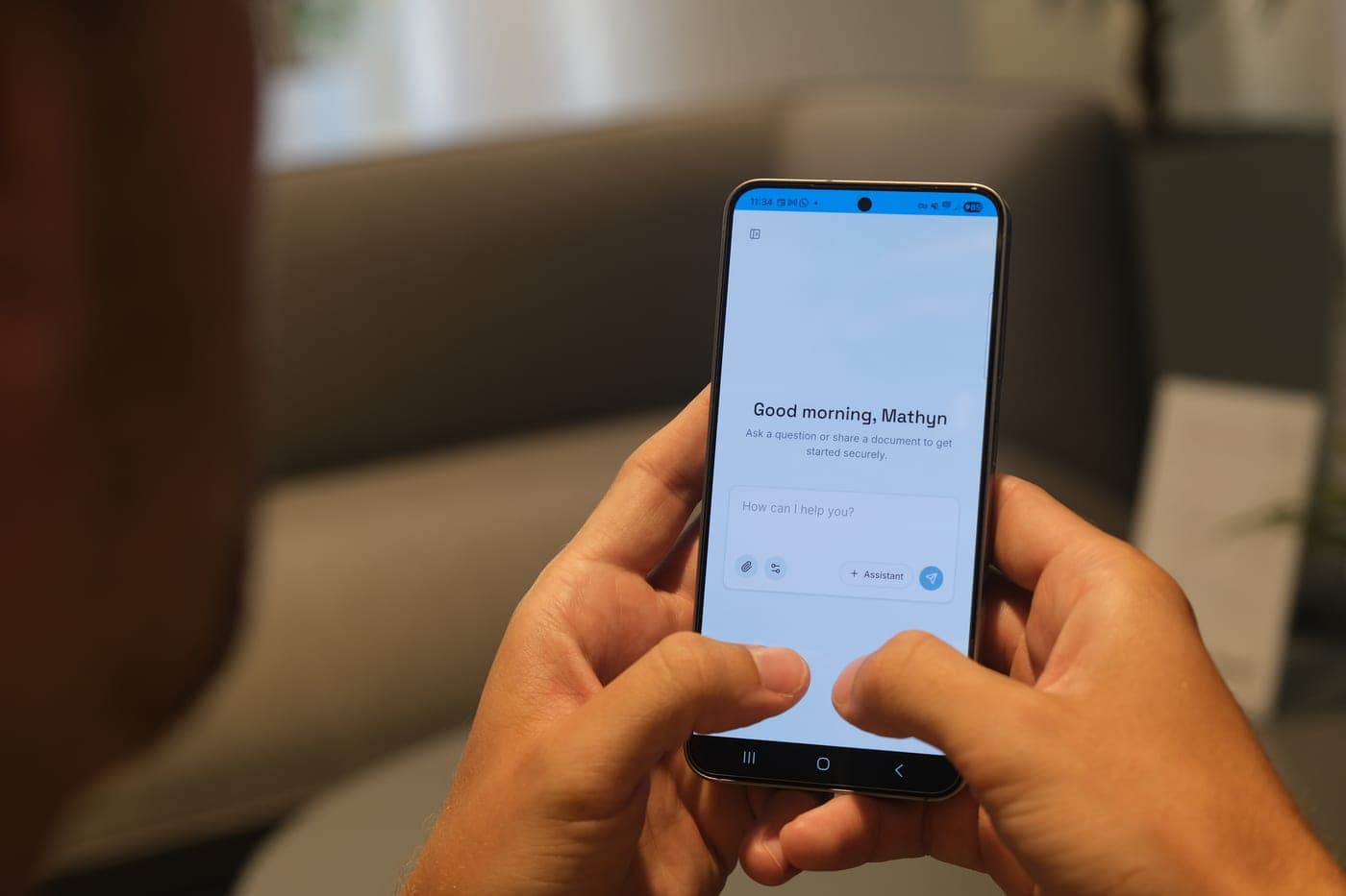 Localign opened on a phone, ready for a question